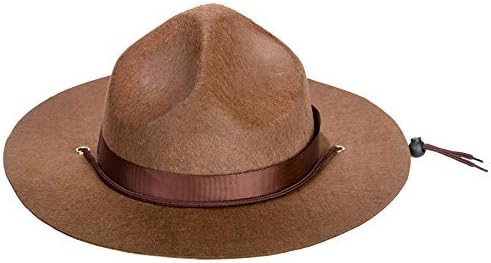 Kangaroo Adult Canadian Mountie Hat Park Ranger Hat or Drill Sergeant Brown Hat