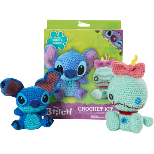 Innovative Designs Disney Lilo and Stitch Crochet Kit for Beginners, DIY Crochet Kits for Adults, Teens, Kids, Instruction Manual – Stitch and Scrump