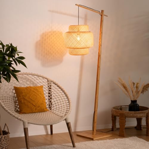 Lampadaire Liby bambou Atmosphera évite la lumière agressive - 7