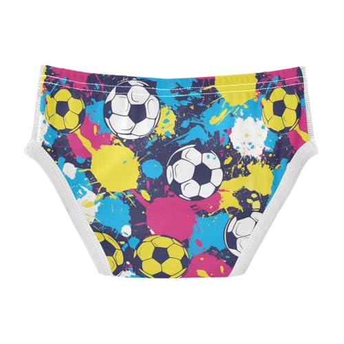 Wusikd Soccer Balls Boys' Underwear Cotton Splashes Boys Briefs Soft Toddler Underwear 2T2