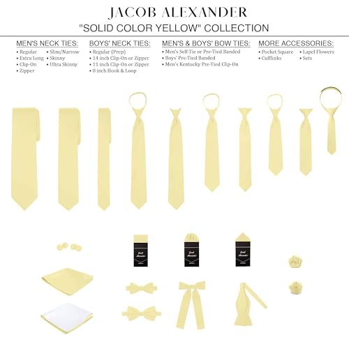 Image of Jacob Alexander Men's Skinny Width 2 inch Solid Color Tie