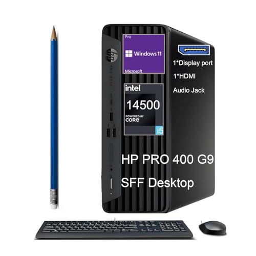 Image of HP Pro 400 G9 SFF Business Mini PC Desktop Computer, Intel Core I5-14500, up to 5.0 GHz, 16GB DDR5 RAM, 1TB SSD, Windows 11 Pro, HDMI, DisplayPort, USB-C, Wi-Fi, Bluetooth, Wired Keyboard&Mouse