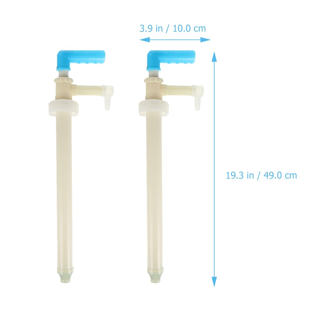 Lot de 2 pompes de puits de pétrole - Pompe de transfert manuelle - Pompe à carburant - Distributeur d'huile - Bouteille en plastique