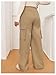 SHENHE Women's Maternity Cargo Pants High Waist Wide Leg Loose Pregnancy Trousers Khaki X-Large