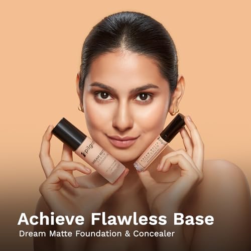 Image of Pilgrim Full Coverage Dream Matte Liquid Concealer 7.3ml | Concealer for Dark Circles with Australian Kakadu Plum & Hyaluronic Acid | Crease resistance & Lightweight | All Day Coverage | Shade Ivory