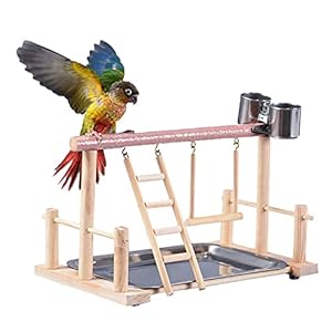 Vogelspeelgoed Pet Bird Toy Activity Center Birdcage staat met vogelperst Ladder Hangmat Feeder Playground voor…