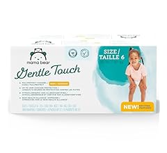 鶹 Brand - Mama Bear Gentle Touch Diapers, Size 6, 108 Count (4 packs of 27)