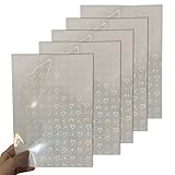 GOGORHEA 5 Sheets Transparent Holographic Overlay Lamination Vinyl A4 Size Self-Adhesive Laminate...