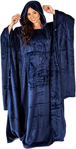Nightbex® Original Snuggle Blanket - Oversized Super Soft Snuggle Blanket with Fleece - Wearable Comfy Hooded Blanket for Men, Women & Children | One Size fits All