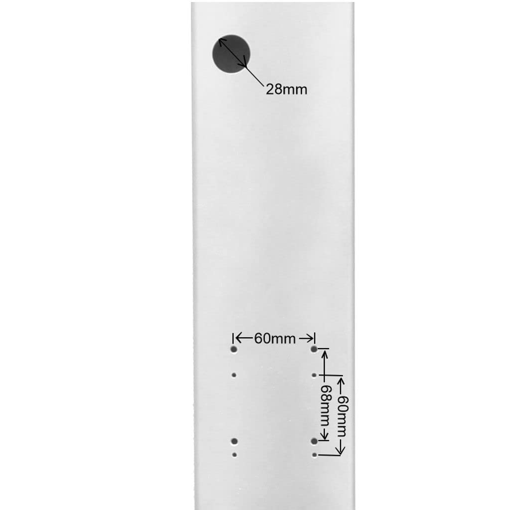 Montagesäule für Summit Wallbox Silber - Höhe 150cm, Pfosten 12 x 5,5cm - Inkl. Montagematerial