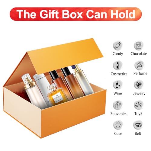Image of Rsgift 3 Pack Yellow Gift box,18x15x6.1 inch Packaging Gift Boxes with Lids for Valentines Day,Extra Large Gift Boxes for Presents Birthday Christmas,Thanksgiving Day