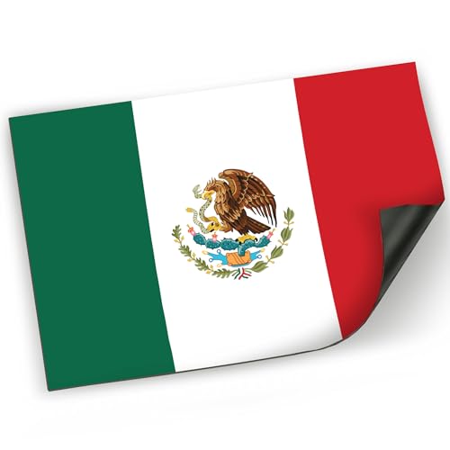 Image of Magnet Me Up Mexican Mexico Flag Car Magnet Decal, 4x6 Inches, Heavy Duty Automotive Magnet for Car, Truck SUV