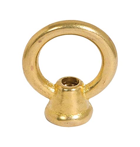 Image of B&P Lamp 1-3 /8 Inch Diameter Cast Brass Loop with Wire Way, Tapped 1 /8IP, Unfinished Brass