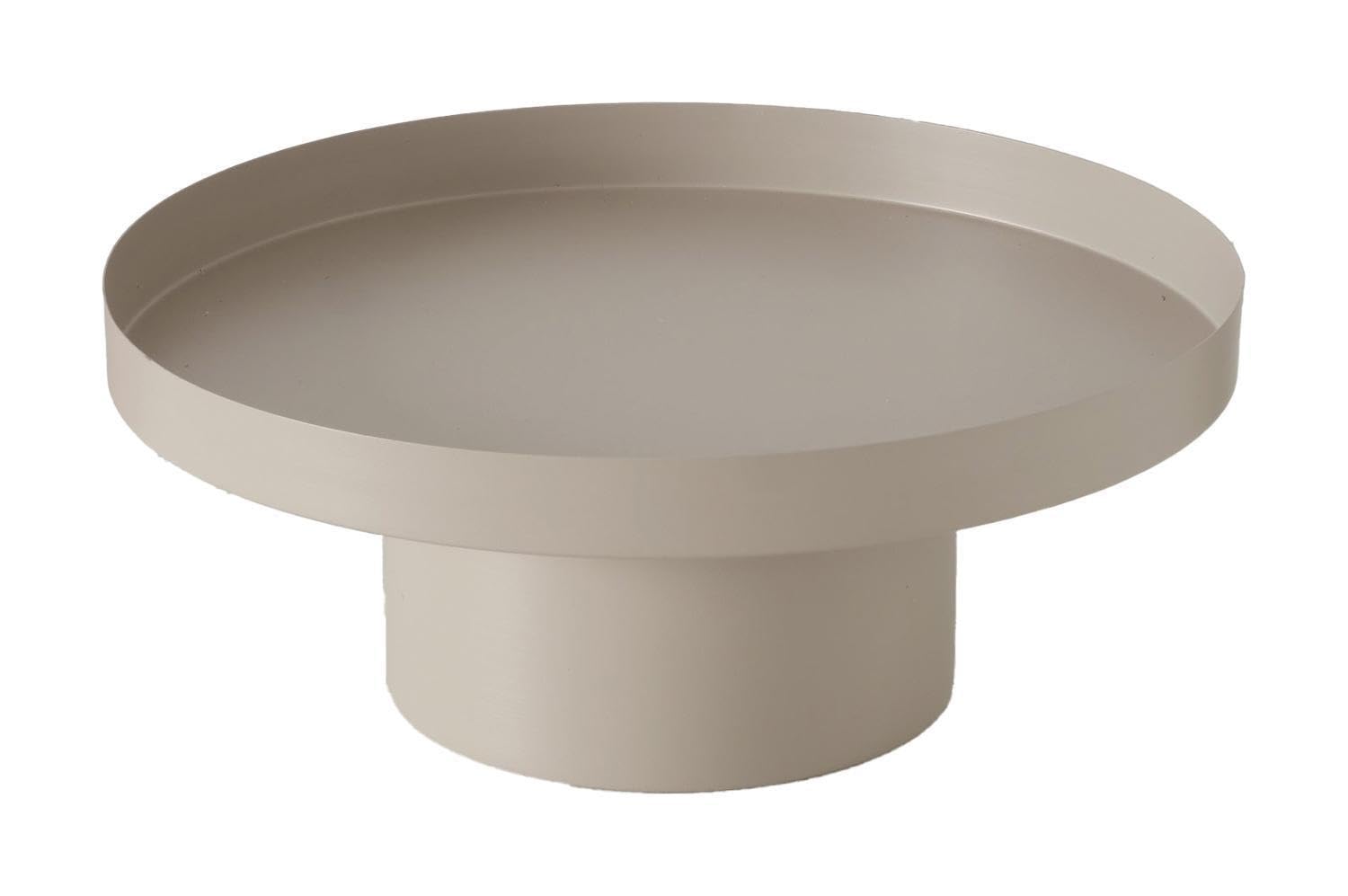 BOLTZE SAMONA Deko-Tablett - Ø 35 cm - Beige - Eisen - mit Standfuß