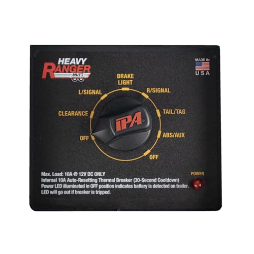 Image of Innovative Products of America Heavy Ranger MUTT Portable Trailer Light Tester for 7-Way Round Pin (SAE J560) Commercial Tractor Trailers (Compatible with DeWalt 20V Batteries)