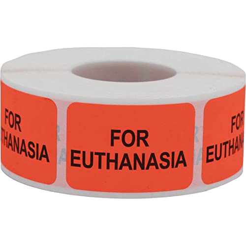 Étiquettes Euthanasia de 2,5x3,8 cm pour éviter les erreurs de protocole vétérinaire