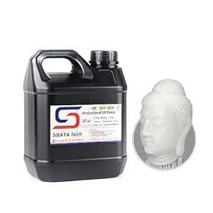 Siraya Tech Fast 2kg White ABS-Like 3D Printer Resin - Non-Brittle, High Precision, 405nm UV-Curing 3D Printing Liquid Standard Photopolymer Resin for LCD DLP 3D Printing 8K Capable (White, 2kg)
