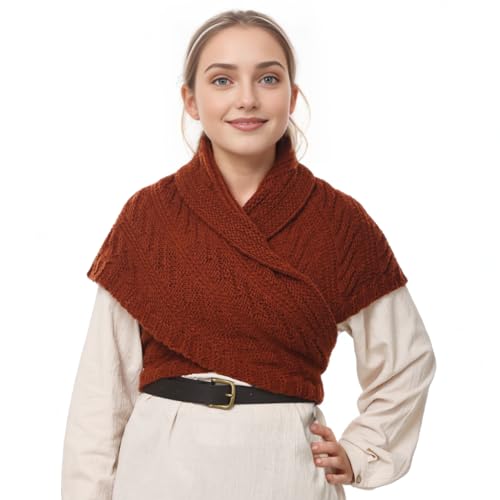 FAD-4U Women's Triangular Scarf Winter Knitted Wrap for Fashionable Warmth Sweater Neckerchief Cape Plus
