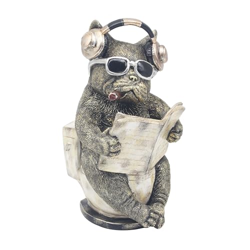 Lesser & Pavey Animali con atteggiamento Loo-Time Bulldog francese Sml Decorazioni per la casa Figurine e ornamenti | Accessori decorativi per la casa statue per interni ed esterni | Bel regalo per