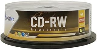 25 Pack Smartbuy CD-RW 1-4X 650MB/74Min High Speed Logo Rewritable Blank Data Media Disc