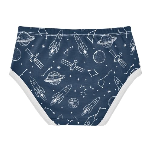 Girls' Underwear Space Rocket Satellite Blue Toddle Brief Panties 23038922