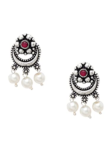 Oxidised Silver Necklace and Earrings Set