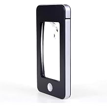 Rectangular Magnifying Glass, with Light Handheld 4 Led 5X Reading for Seniors Low Vision Books Pages Magazines Newspapers Maps Jewelry Magnifier/Black