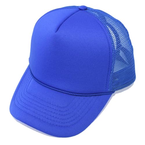 Image of Trucker Hat Mesh Cap Solid Colors Lightweight with Adjustable Strap Small Braid