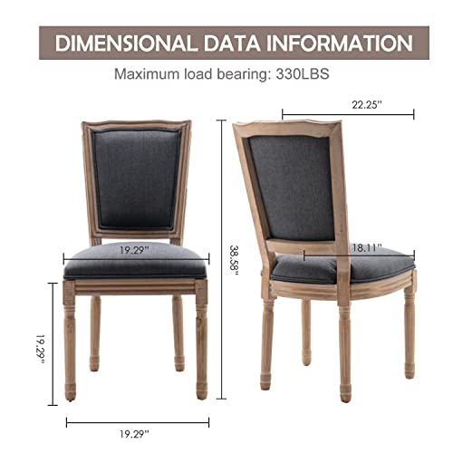 Virabit-French-Dining-Chairs-Set-of-4-Louis-Dining-Chairs-with-Square-Backrest-and-Exquisitely-Carved-Solid-Wood-Frame-for-Living-Room-Kitchen-Restaurant Virabit French Dining Chairs Set of 4 Louis Dining Chairs with Square Backrest and Exquisitely Carved Solid Wood Frame for Living Room Kitchen Restaurant