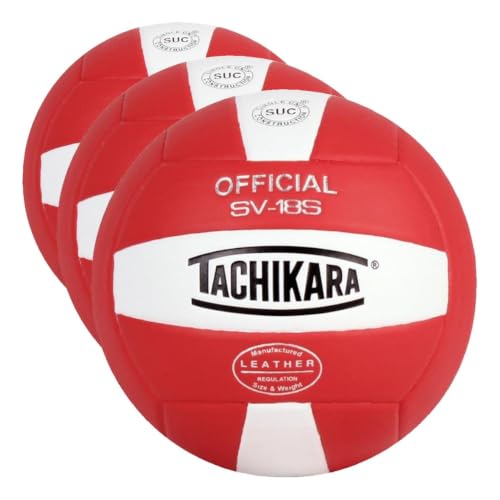 Image of Tachikara Institutional Quality Composite Leather Volleyball, Royal-White