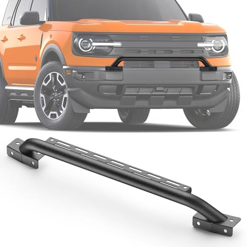 Image of Nilight Grille Guard with Light Mounting Brackets for Ford Bronco 2021-2025 Modular Steel Bumper(Not fit Sport or Raptor) Heavy Duty Steel Front Bumper Protector Bull Bar, Matte Black