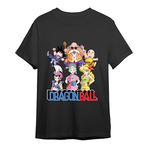 Comic Studio Dragon Ball Goku, Krillin, Bulma, Chichi, Kamesennin Black Short Sleeve T-Shirt, Negro, L Unisex