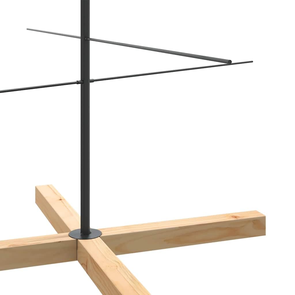 Sapin de Noël artificiel moderne en métal noir de 210 cm de haut avec support en bois solide pour décoration d'intérieur et d'extérieur