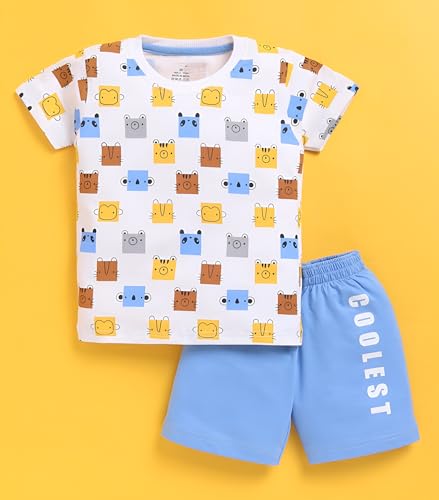 Image of Toonyport Boys Summer 3 Packs Of T-shirts and Shorts Combo Set (Multicolors)