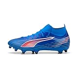 PUMA Scarpe da Calcio Ultra 6 Match+ FG/AG Unisex 44.5, Ultra Blue White Black
