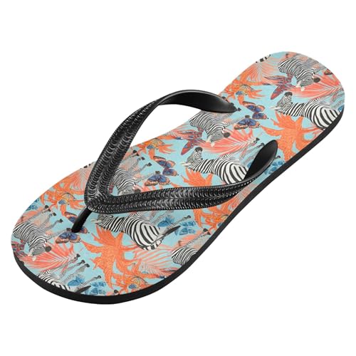 Burbuja Zebras Flip Flops for Women Men, Soft Thong Sandals Rubber Slippers for Pool Beach Essentials2