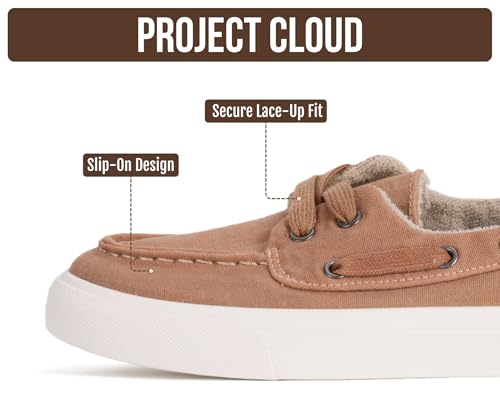 Image of Project Cloud Canvas Sneakers for Women - Memory Foam Slip On Shoes Women Footwear - Lightweight and Non Slip Fashion Sneakers (Seasalt)