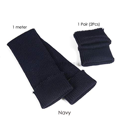 Tubular Rib Cuffing, 2X2 Rib Knit Seamless Cuff Fabric,Cut Pairs Or Buy Per Meter. Trim Cuff For Sleeves,Bomber Jackets,Joggers. 28 Colours.matching 2X2 Rib Material Available,Neotrims British Made #TOP1