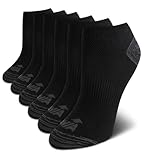 Avia Women's No Show Low Cut Running Socks (6 Pack), Shoe Size: 4-10, Black