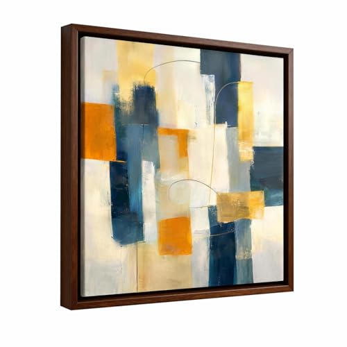 Image of Premium Canvas Floating Frame - 1.25 inch Gallery Depth Floater Frame with Faux Wood Grain PS Finish, Handcrafted in USA for Wall Art (Dark Brown 24x32)
