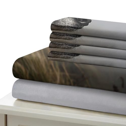 Housse de couette chien lit simple parure photographie - 7