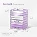 DALTACK 9-Tier Paper Letter Tray Desk Organizer with Handles, Mesh File Holder Organization, Paper Sorter Desk Organizer for Office Home School, Purple 2 Pack