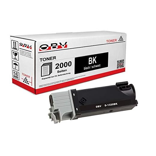 OBV kompatibler Toner schwarz (Black) für Dell 1320 1320C 1320CN / 2130CN / 2135CN / 2000 Seiten