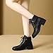Women's Lace up Combat Ankle Boots High Chunky Heel Short Ankle Boots Fall Fashion Heeled Booties Shoes