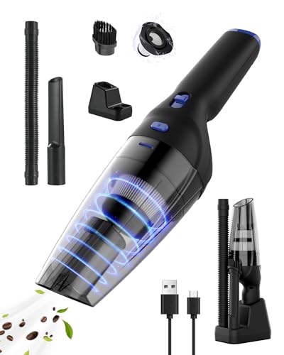 Neialla Handheld Vacuum Cleaner, 10000Pa Portable Powerful Suction Hand Held Bacuum Cordless, Car Vacuum Cleaner of 25-30Mins Long Runtime for Deep Cleaning Home, Car, Dust, Hair, Pet