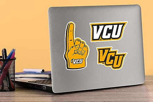 Image of Virginia Commonwealth University 9ct Vinyl Large Deluxe Stickers Variety Pack - Laptop, Water Bottle, Scrapbooking, Tablet, Skateboard, Indoor /Outdoor - Set of 9