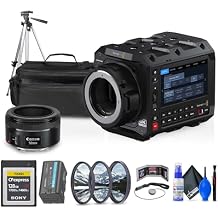 Blackmagic Design Pyxis 6K Full-Frame Cinema Box Camera Canon EF CINECAMCPYXD60LFEF + 128GB CFexpress Type B Card + Canon 50mm Lens + Case + Tripod + BP-U35 + Lens Filter Kit + More