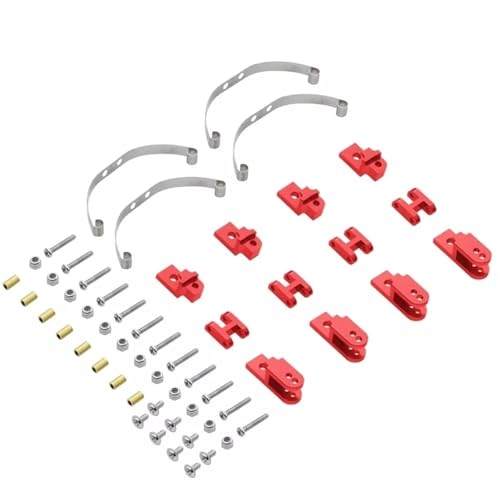 RC �J�[ �A�N�Z�T���[ For WPL B14 B24 B1 B16 B36 For JJRC Q60 Q63 Q75 1/16 RC�J�[�p�[�c 4x4 6x6 �X�`�[���V���b�N�A�u�\�[�o�[�T�X�y���V���� ���[�t�X�v�����O�p(Red,4x4)
