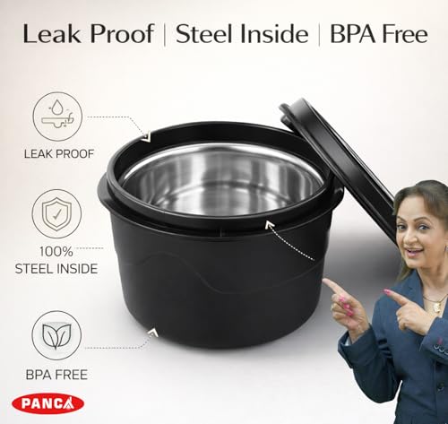 Image of PANCA Lunch Box Set with Fabric Bag | Leak Proof Microwave Safe Containers with Detachable Lock Lids | BPA Free Tiffin for Office, School, Kids, Women & Men