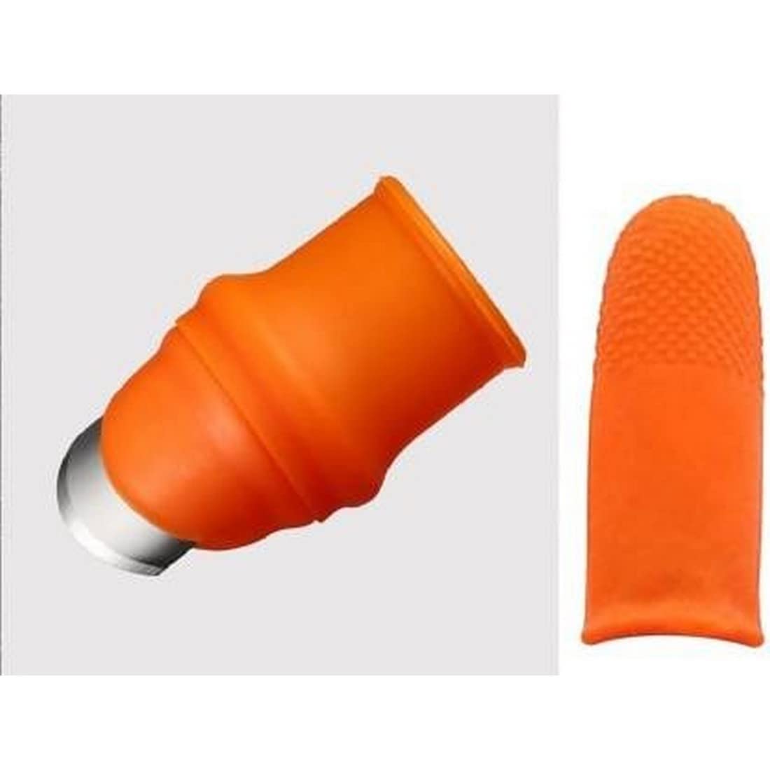 Thumb Knife with 4 Finger Guards | Kitchen Cutter Set for Vegetables, Fruits & Herbs | Includes Garlic Peeler | Handy Tool for Easy Food Prep